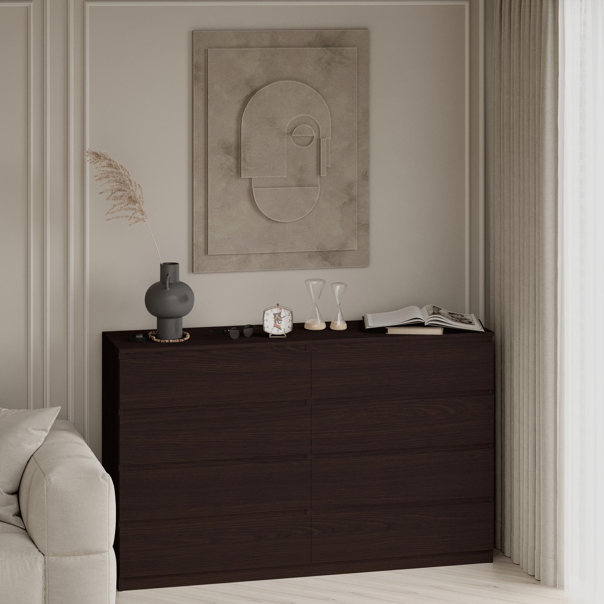 Комод на 8 ящиков без ручек Line KF8 1400x450x1035 мм Венге Магия - фото 1 Комод на 8 ящиков без ручек Line KF8 1400x450x1035 мм Венге Магия - фото 1