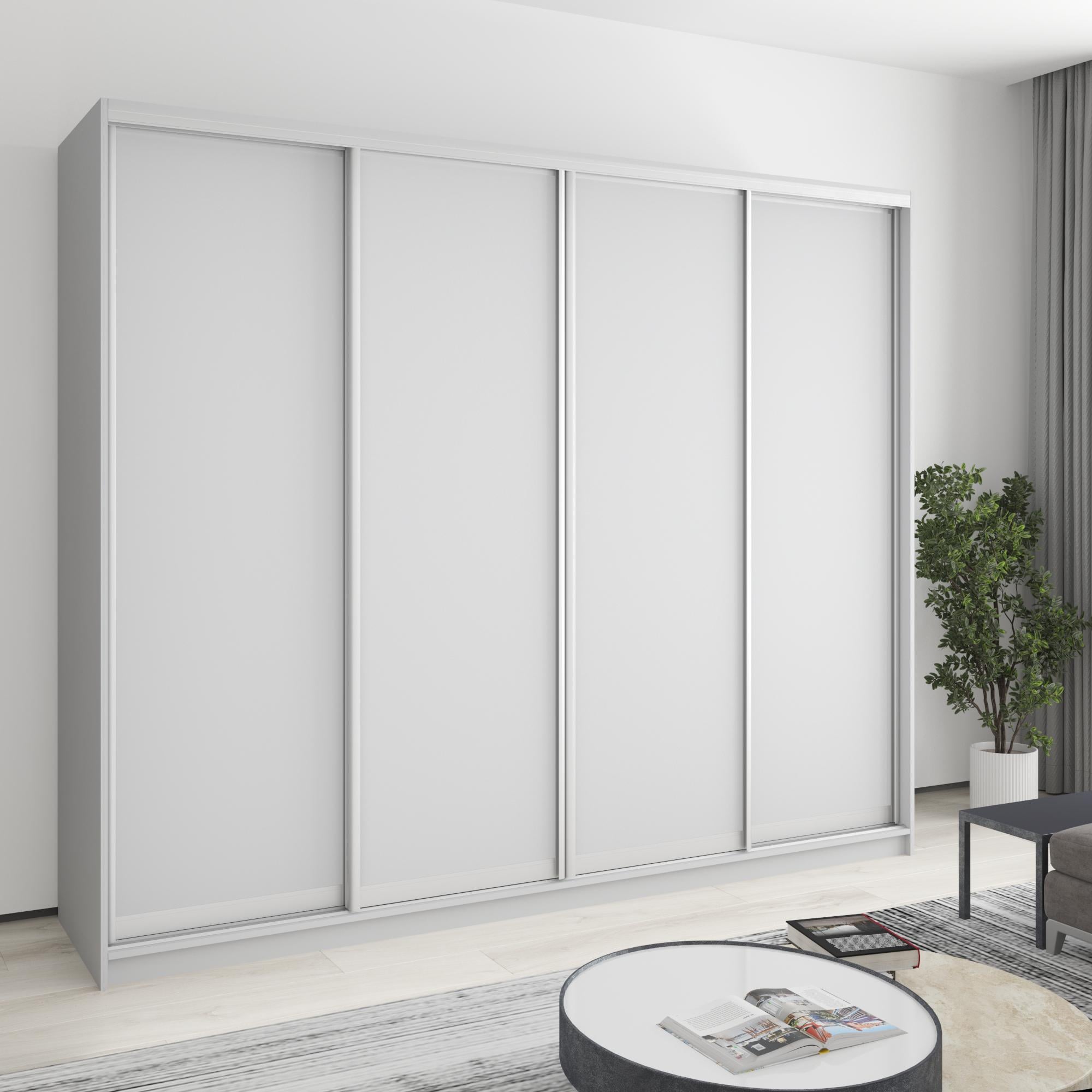 Шкаф-купе четырехдверный MebelStar Стандарт AL 4 ДСП 250x45x210 см Серая мышка (MBS-12218) Шкаф-купе четырехдверный MebelStar Стандарт AL 4 ДСП 250x45x210 см Серая мышка (MBS-12218)