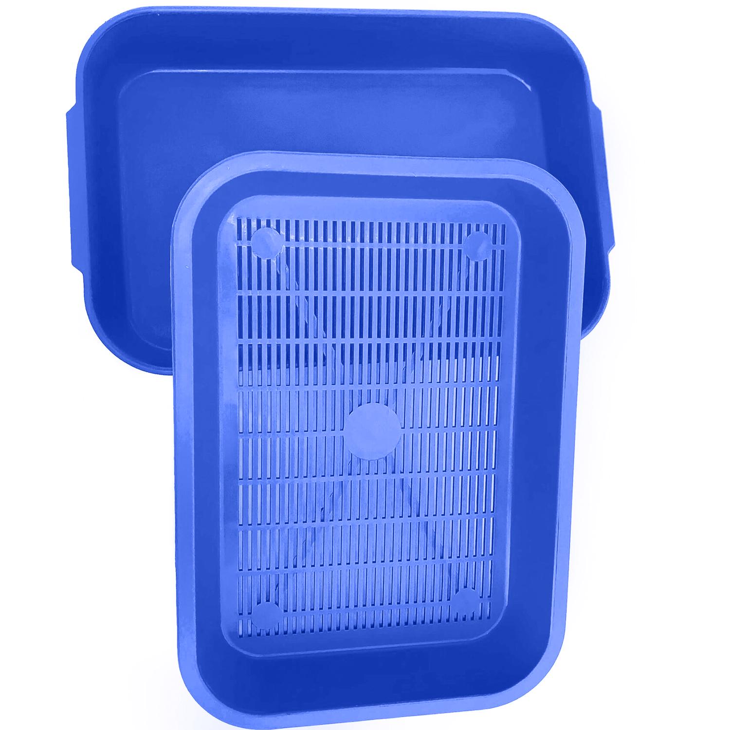 Лоток для кішок глибокий із сіткою 36,5х25х6 см Синій (86966) - фото 6