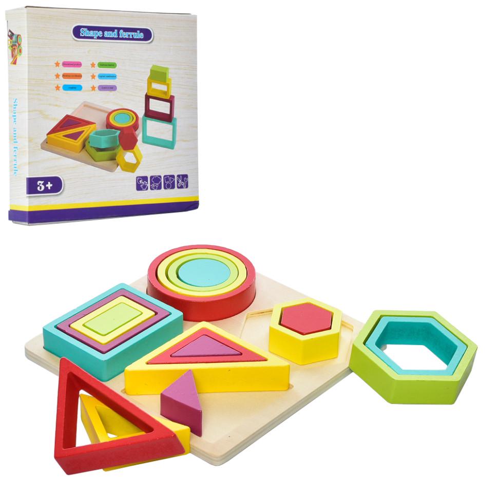 Деревянная игрушка BAMBI Bambi MD 1717 Геометрика 18 фигур Деревянная игрушка BAMBI Bambi MD 1717 Геометрика 18 фигур