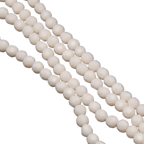 Бусины хрусталь огранка шар 95 шт. 50 см 6 мм Молочно-розовый (БС0006х31)