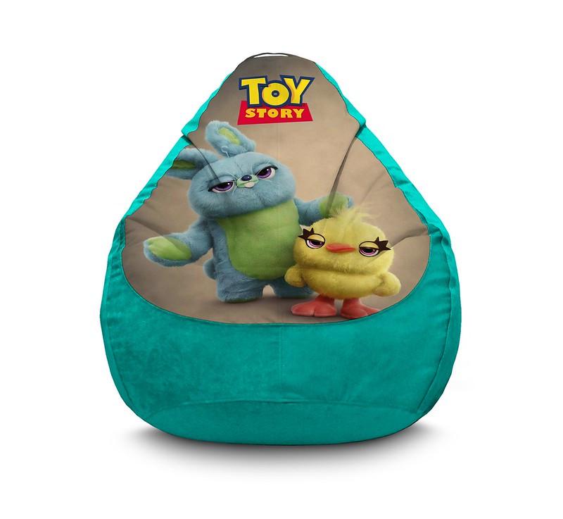 Крісло мішок iPuff Toy Story 4 Bunny with Ducky Флок XXL 90х125 см Бірюзовий