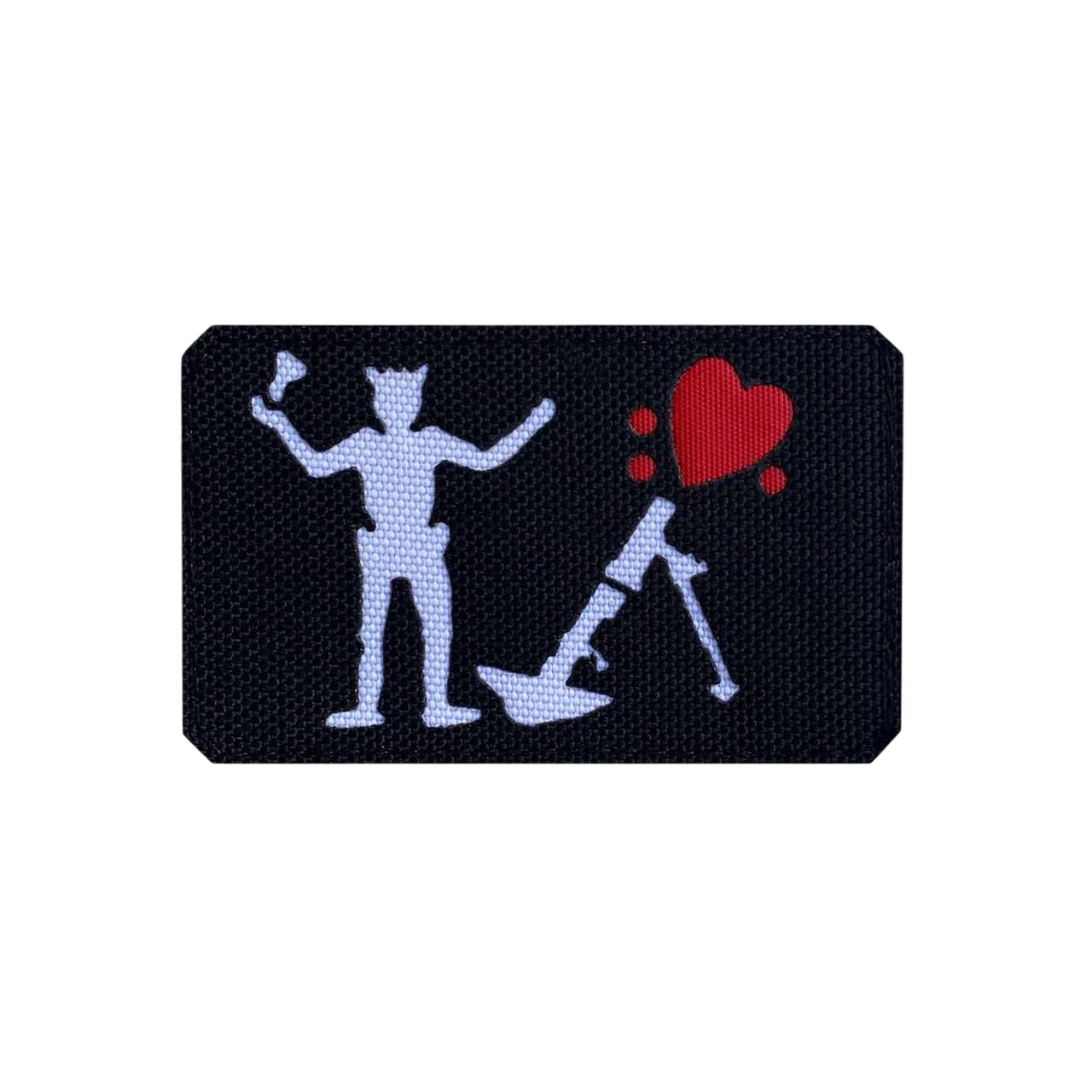 Шеврон на липучке Laser Cut ROP340 Черная Борода минометчик 50х80 мм Черный/Белый (1168)