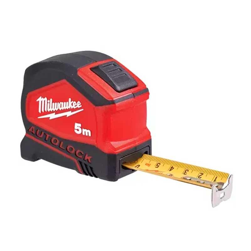 Рулетка Milwaukee Tape Measure Autolock 25 мм с фиксатором сматывания 5 м Красный с черным (4932464663)