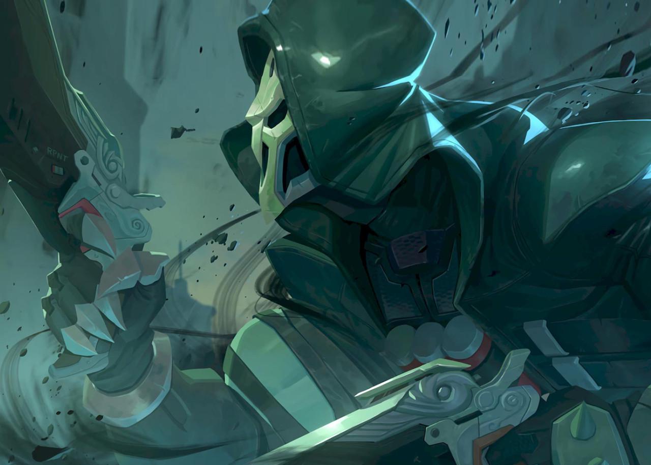 Картина постер Gee! Overwatch Овервотч Жнец 60х40 см OW.09.014