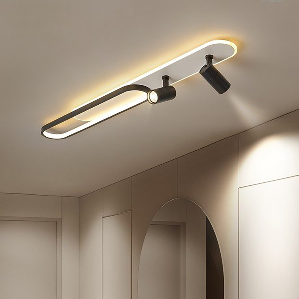 Люстра світлодіодна ESLLSE EDINBURGH 2LR з пультом 70/4 Вт 1000x130 мм Чорно-білий (10213) - фото 8