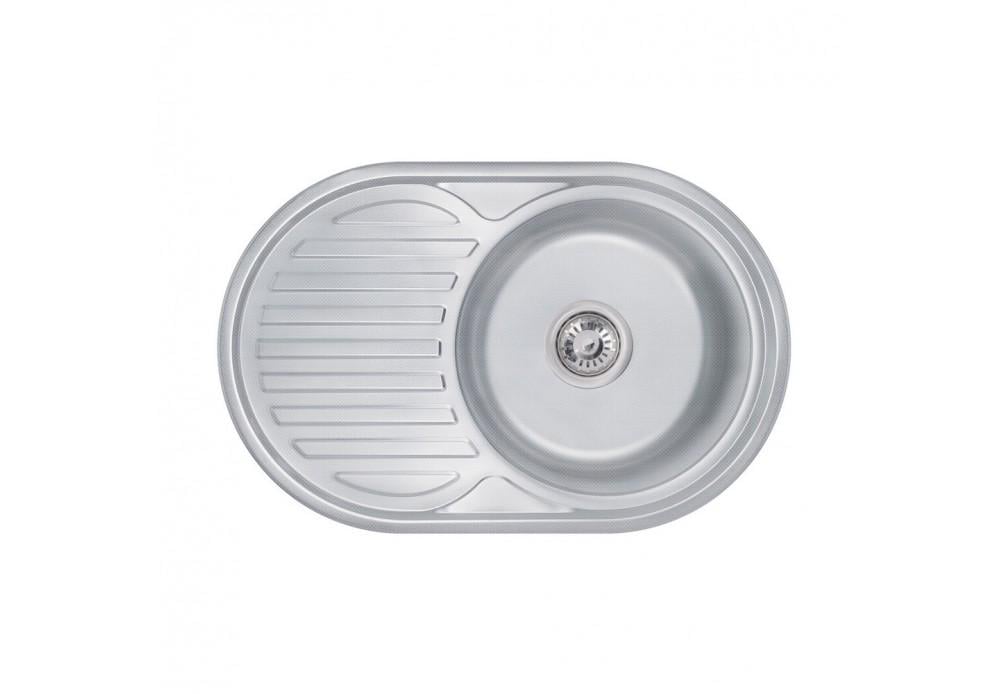 Кухонная мойка Lidz 7750 0,6 мм Decor (LIDZ775006DEC)