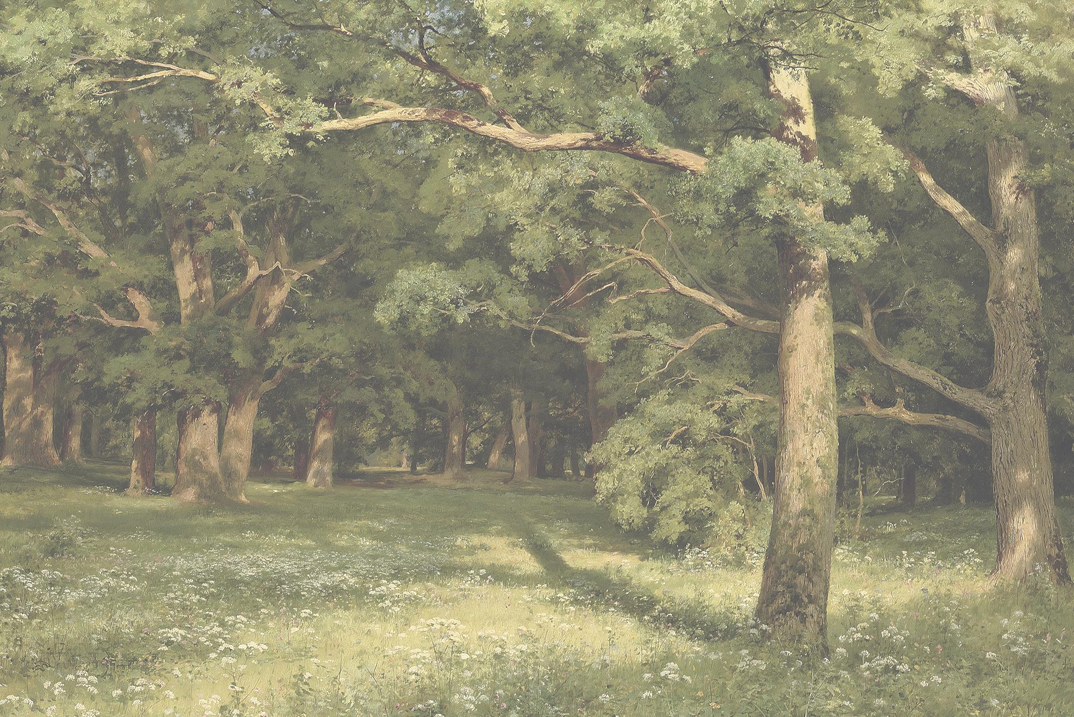 Фотообои флизелиновые Upstream винтажные Зеленый лес 368х245 см (VINT-006/7)