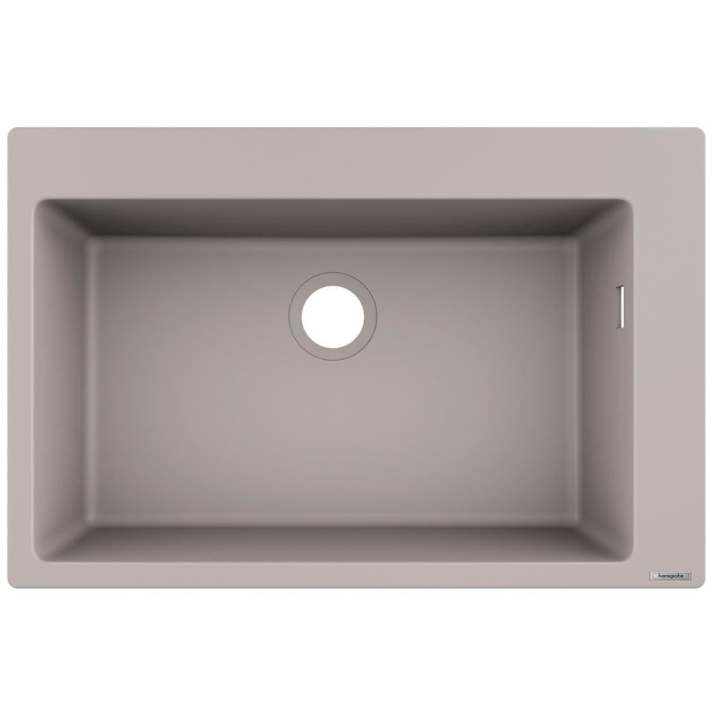 Мойка кухонная Hansgrohe 43313380 гранитная прямоугольная 770x510 мм Серый (25957395)