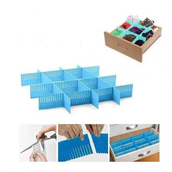 Органайзер-разделитель в тумбочку 4 планки 31х7 см Blue (125220) - фото 4 Органайзер-разделитель в тумбочку 4 планки 31х7 см Blue (125220) - фото 4