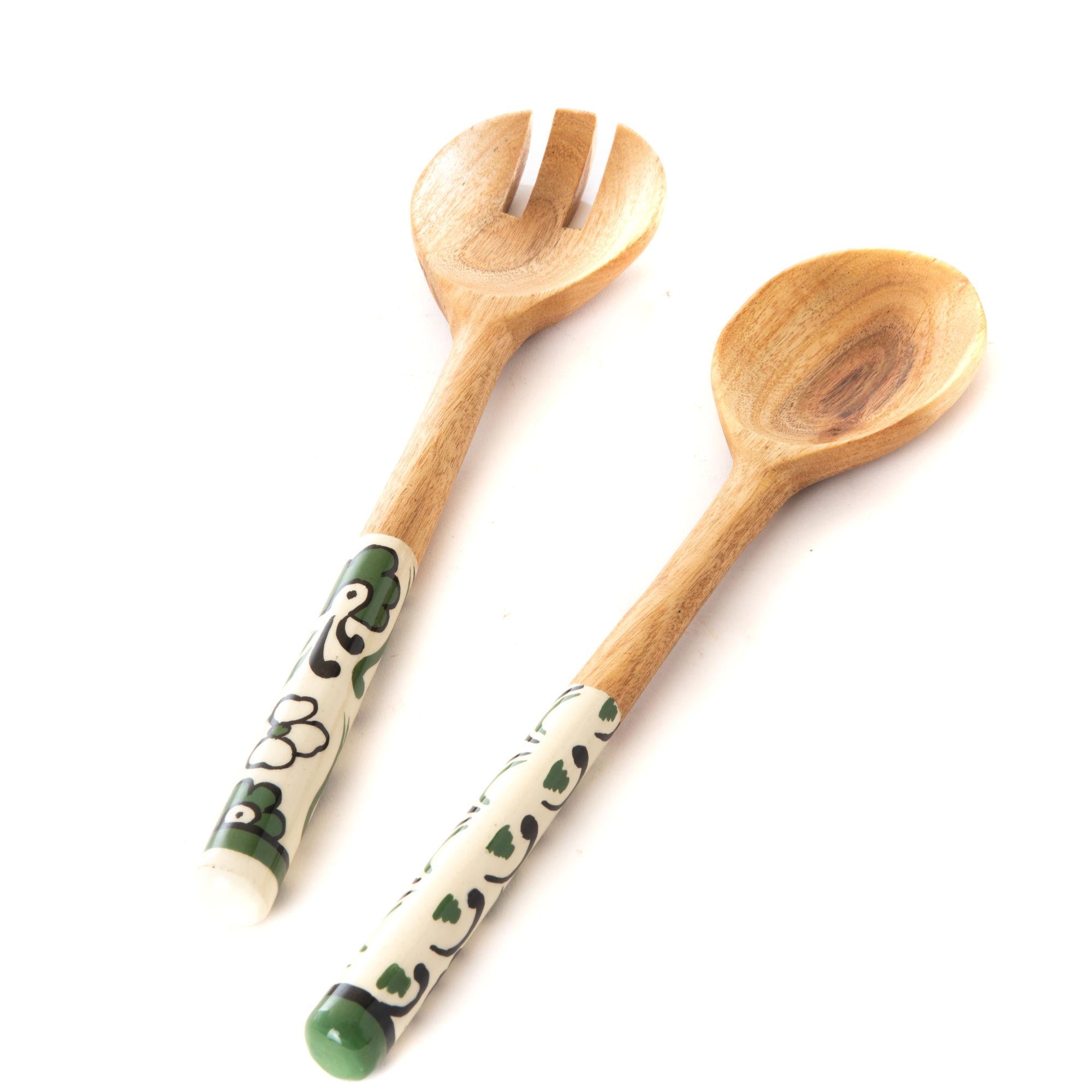 Набір приладів для салату/пасти AMADEUS 30 см 2 шт. Зелений