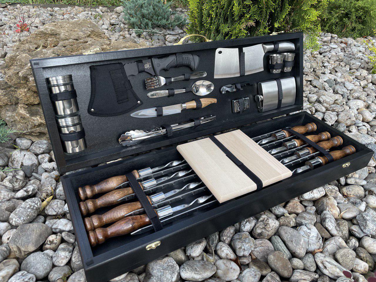 Набір шампурів Турист 4 в кейсі Black (11289583) - фото 6 Набір шампурів Турист 4 в кейсі Black (11289583) - фото 6