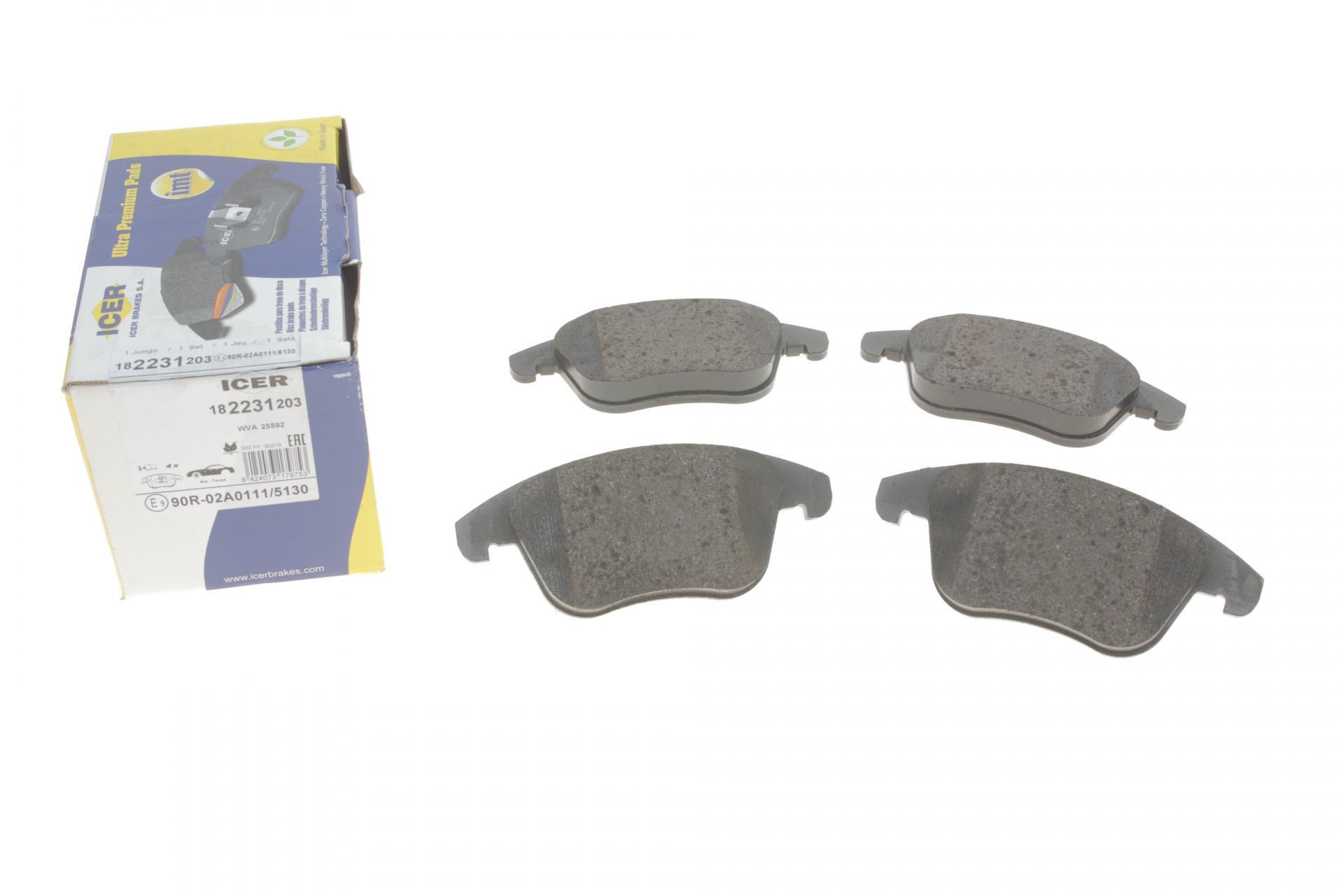 Колодки тормозные передние ICER Ford Mondeo 12- (182231-203 ICER) Колодки тормозные передние ICER Ford Mondeo 12- (182231-203 ICER)
