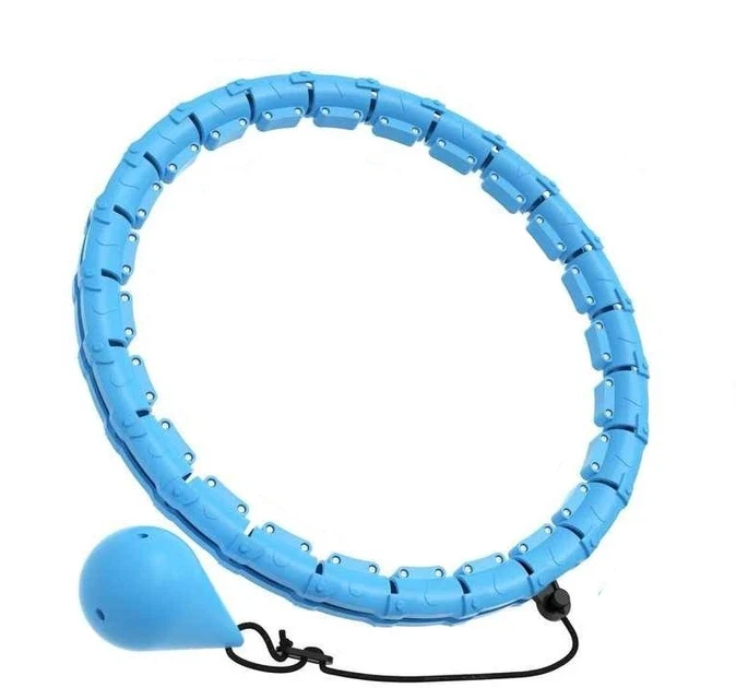 Хулахуп поясной на 24 съемных секции с утяжелителем Синий (0250)