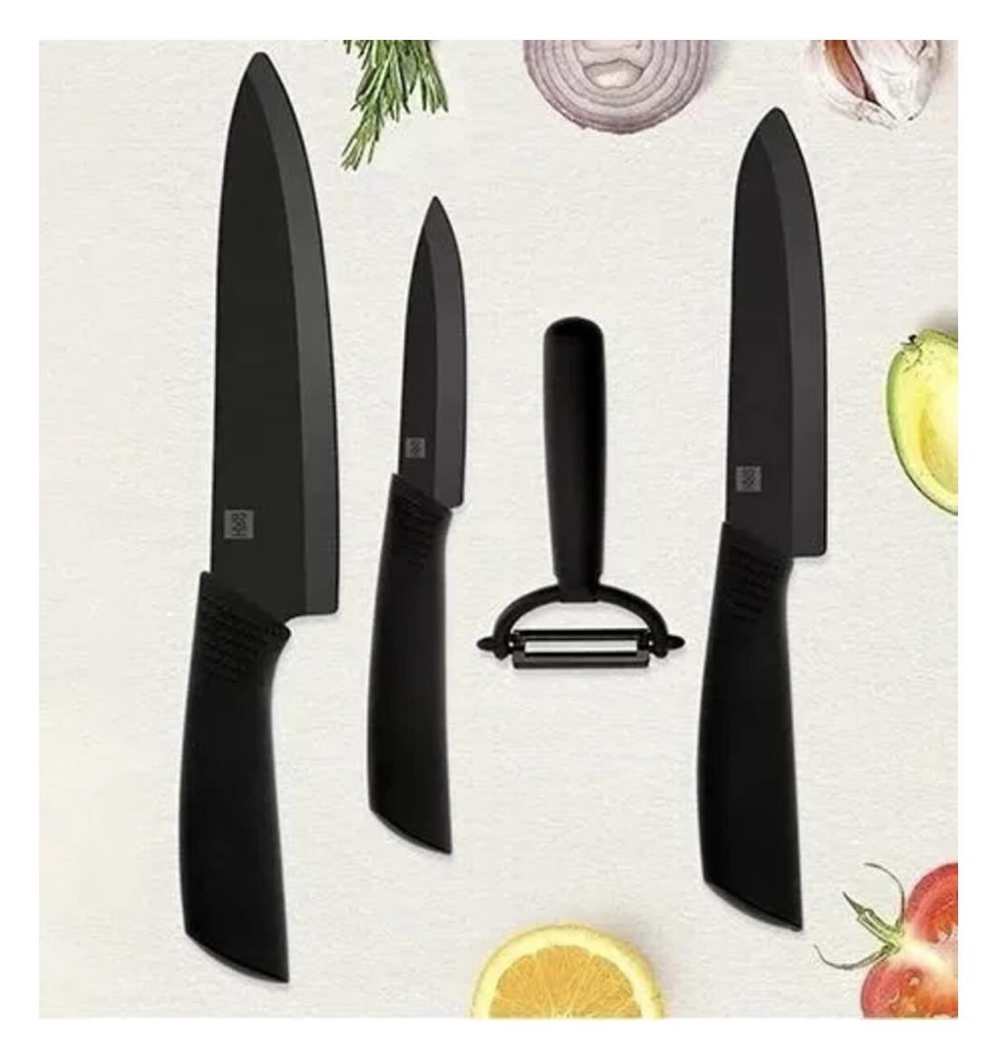 Набор ножей HUOHOU Nano Ceramic Knifes set 4 pcs - фото 2