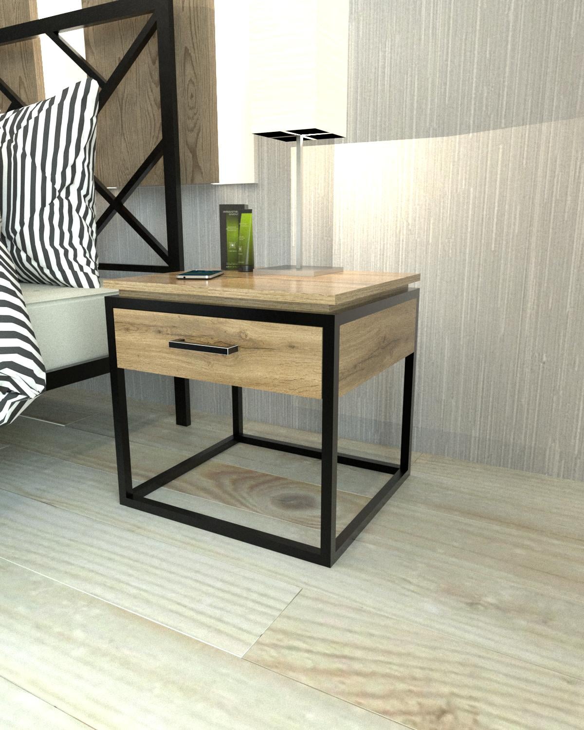 Тумба прикроватная EcoLoft Кубо DSP-1392-1 в стиле лофт (32196314) Тумба прикроватная EcoLoft Кубо DSP-1392-1 в стиле лофт (32196314)