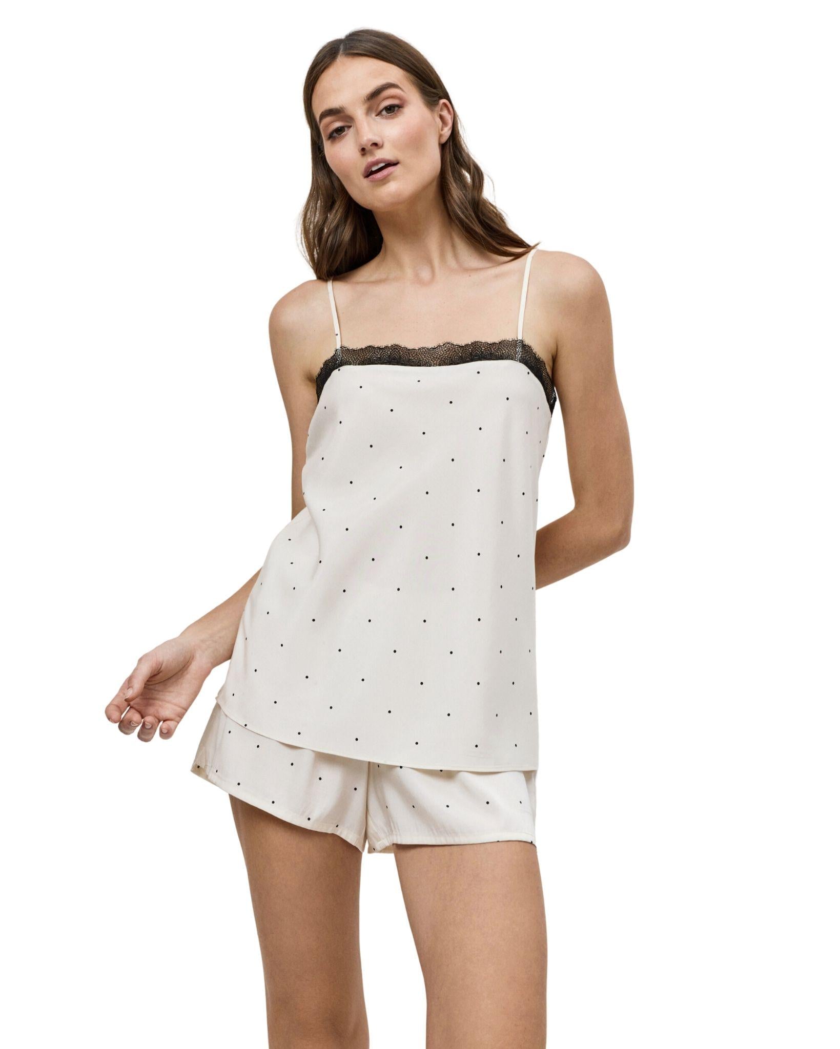 Пижама женская с шортами Aruelle S Бежевый (Ada-short)