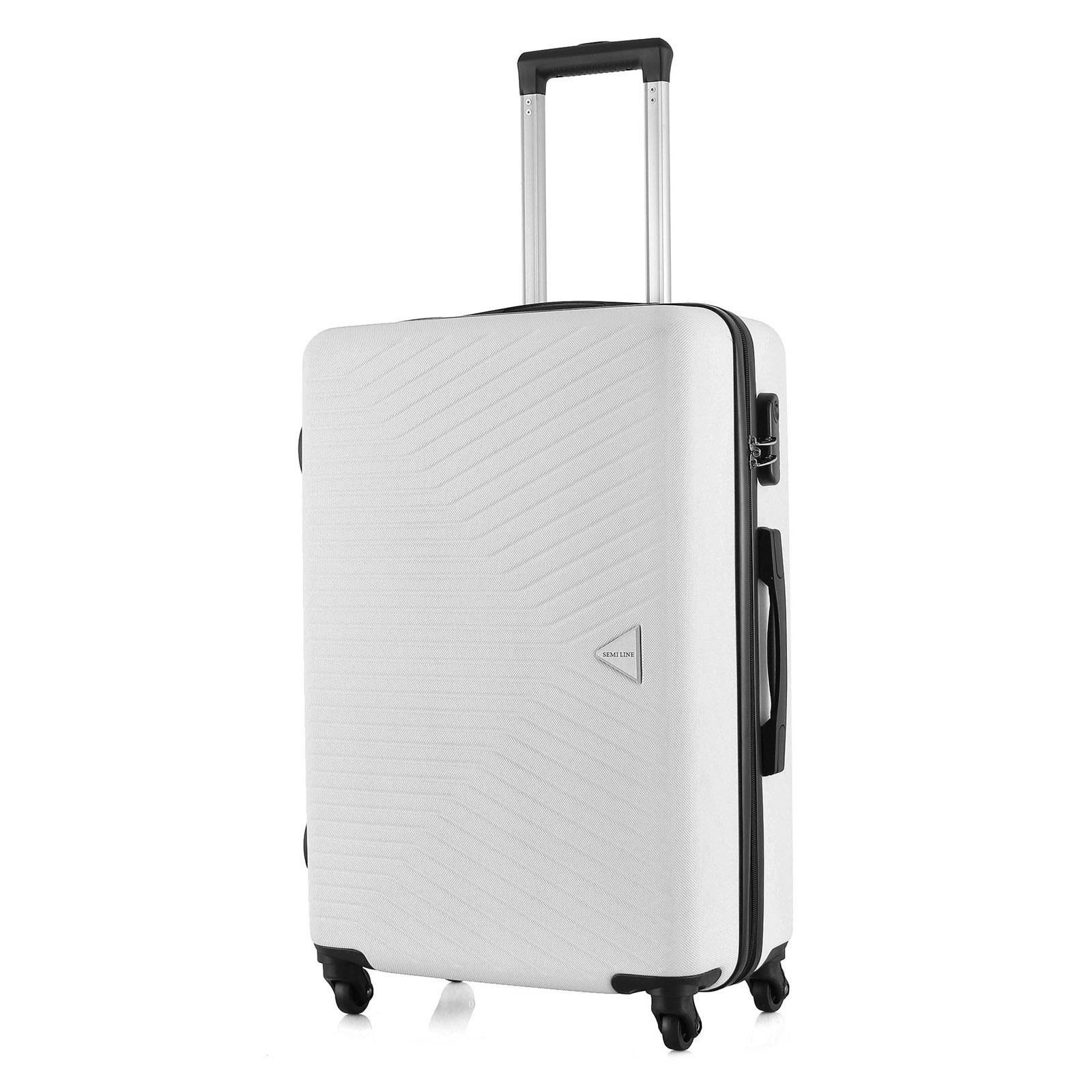 Валіза SEMI LINE 24" T5970-2 ABS 4 колеса Білий