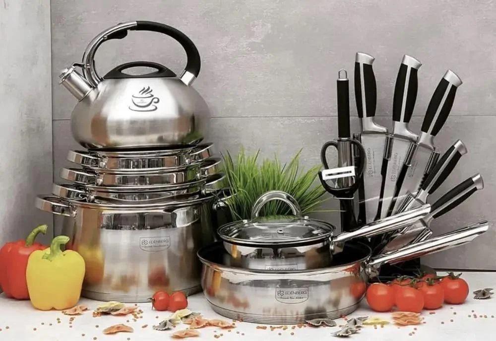 Ножі Edenberg EB-3611 на підставці нержавіюча сталь 9 пр. (EB-3611) - фото 3