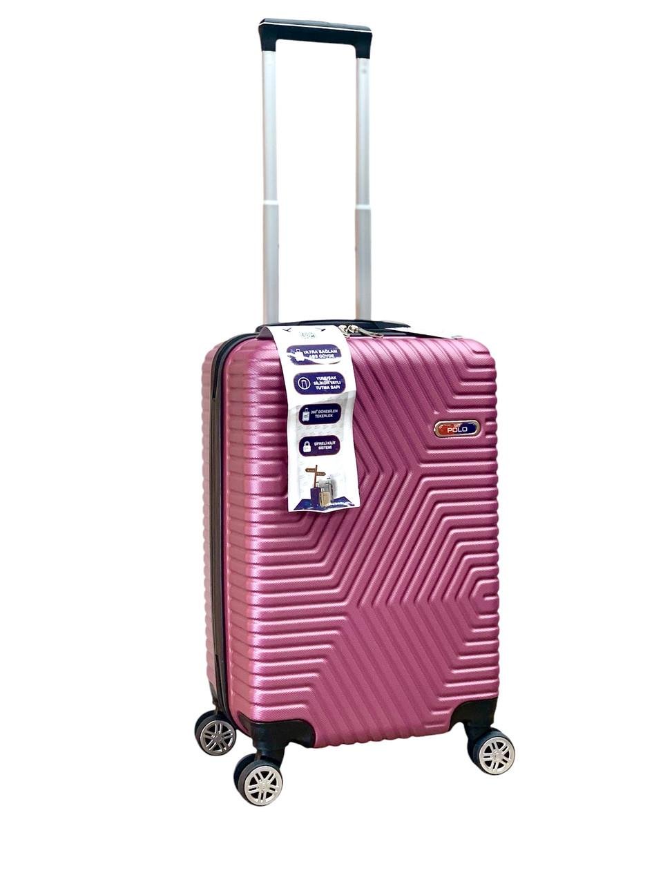 Валіза Polo ПК014-S полікарбонат на 4-х подвійних колесах маленька S 50 л Рожевий - фото 1 Валіза Polo ПК014-S полікарбонат на 4-х подвійних колесах маленька S 50 л Рожевий - фото 1