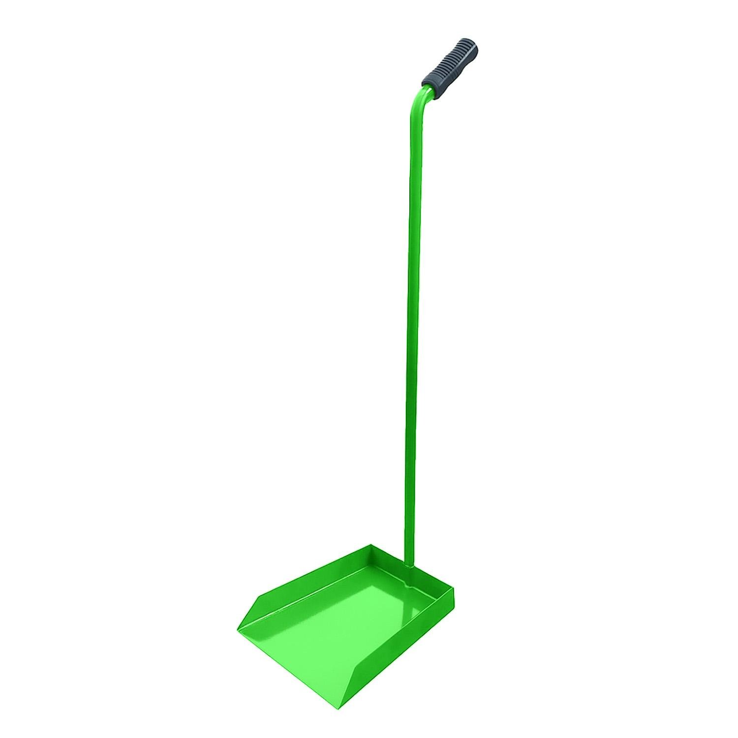 Совок для сміття металевий з ручкою 75 см та бортиком 4 см Салатовий (87448)