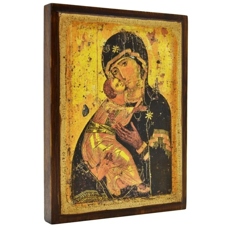 Ікона Пресвята Богородиця Замилування Вишгородська на дереві 15х20 см (2785678007) - фото 2 Ікона Пресвята Богородиця Замилування Вишгородська на дереві 15х20 см (2785678007) - фото 2