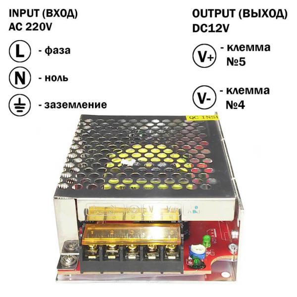 Блок живлення BIOM TR-120 120 Вт 12В 10А Метал IP20 Стандарт - фото 2