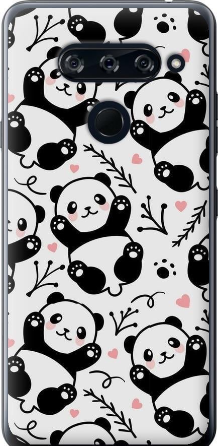 Чехол на LG V40 ThinQ Панды (4318t-1577-42517)