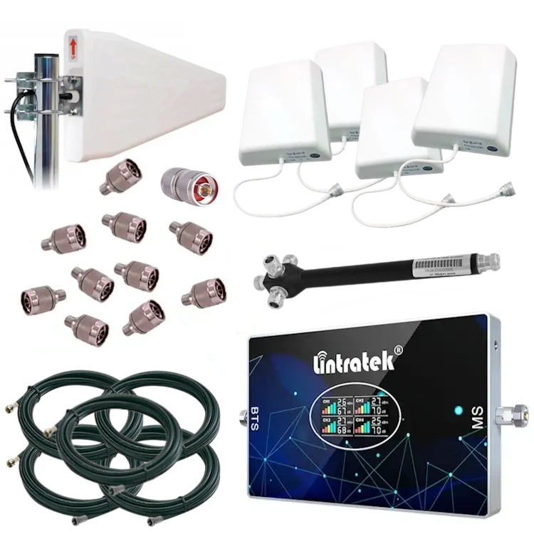 Комплект підсилення зв'язку та інтернету Lintratek KW20L-GDWL направлена конусна антена/внутрішні антени 4 шт. (30234029)