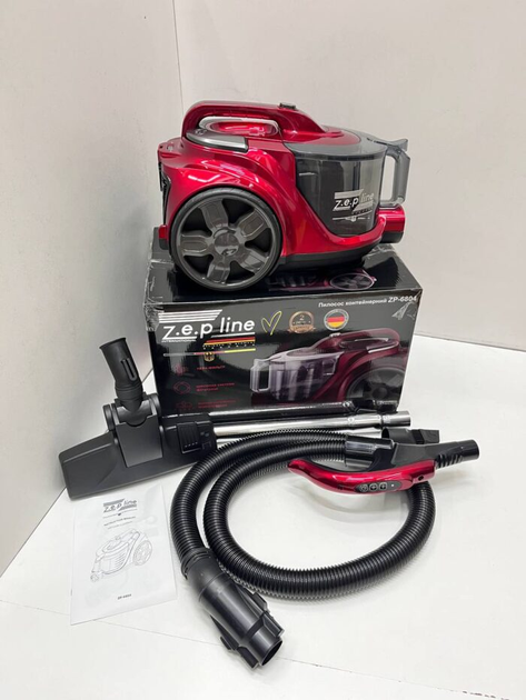 Пилосос безмішковий Zepline ZP-6804 4000 Вт з фільтром HEPA Червоний (GR-05077) - фото 3 Пилосос безмішковий Zepline ZP-6804 4000 Вт з фільтром HEPA Червоний (GR-05077) - фото 3