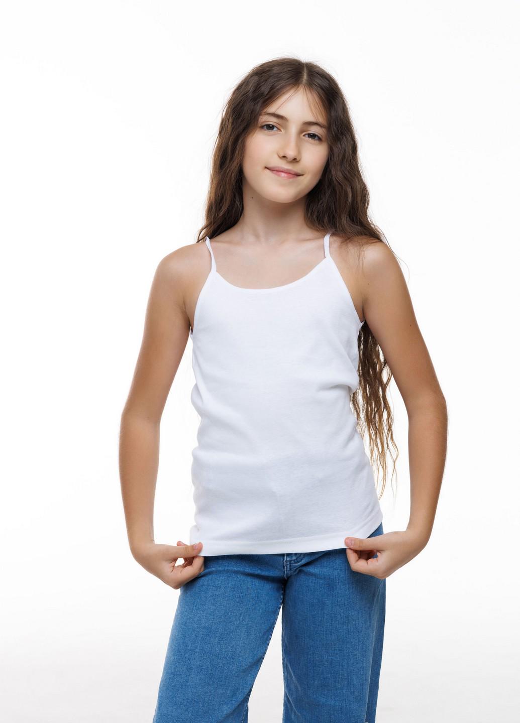 Майка для девочек Наталюкс р. 34 122-128 см Белый (2141013200041) Майка для девочек Наталюкс р. 34 122-128 см Белый (2141013200041)
