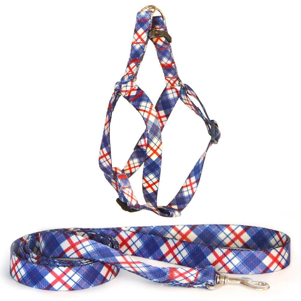 Шлейка-поводок для животных Лорі Шотландка №2 (ф896)