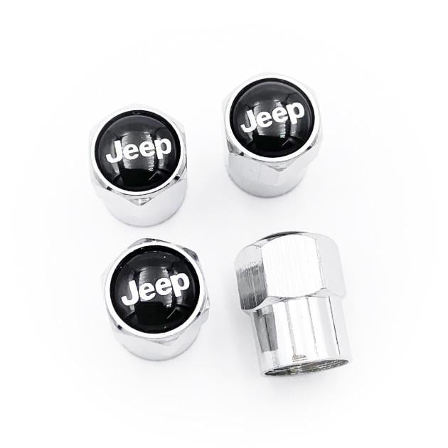 Набір ковпачків на ніпель для автомобіля SUNROZ Caps Short Jeep 4 шт. Silver - фото 6