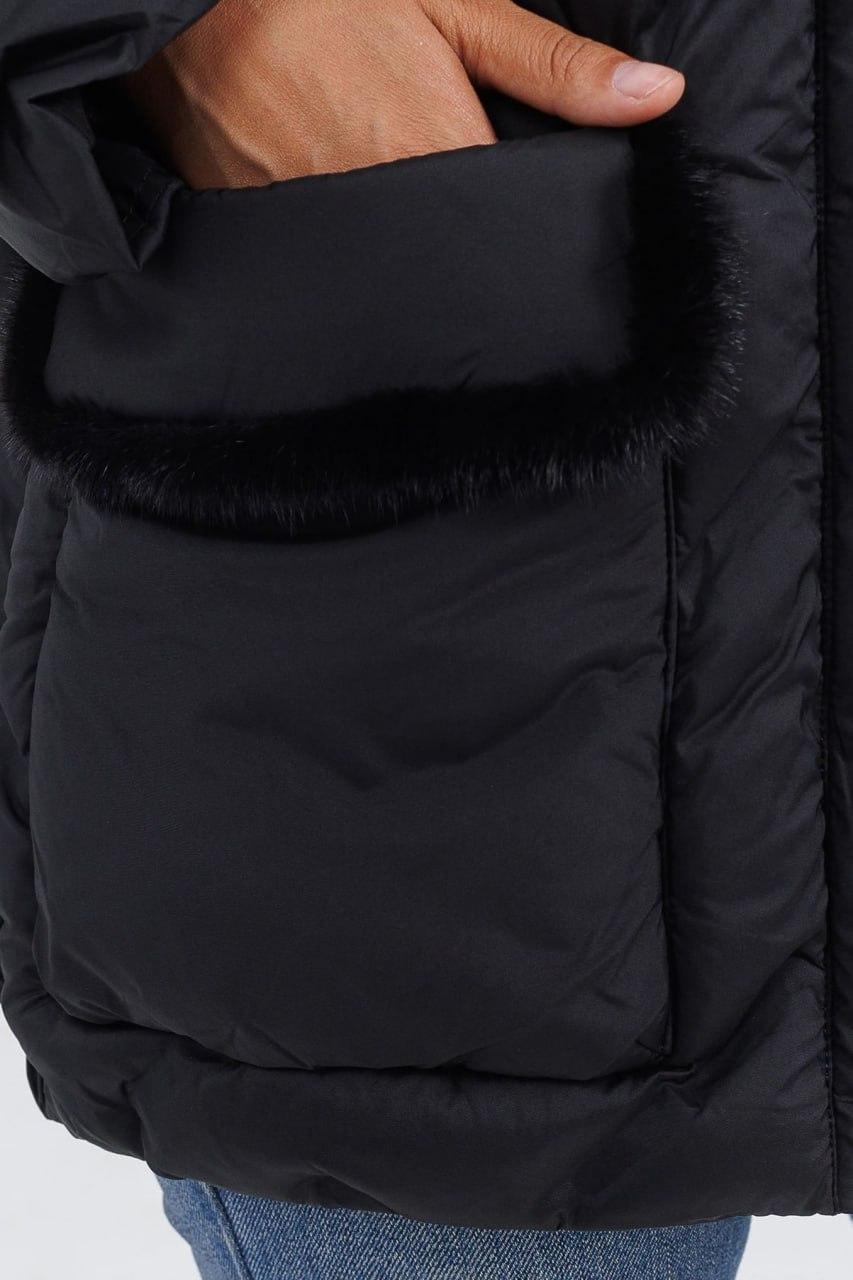 Куртка жіноча Автоледі з хутром р. 50 Чорний (6801d/50) - фото 7 Куртка жіноча Автоледі з хутром р. 50 Чорний (6801d/50) - фото 7