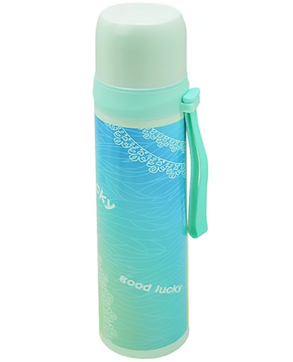 Термос металевий SZM Good luck 600 мл Бірюзовий (MMS-MT-3885)