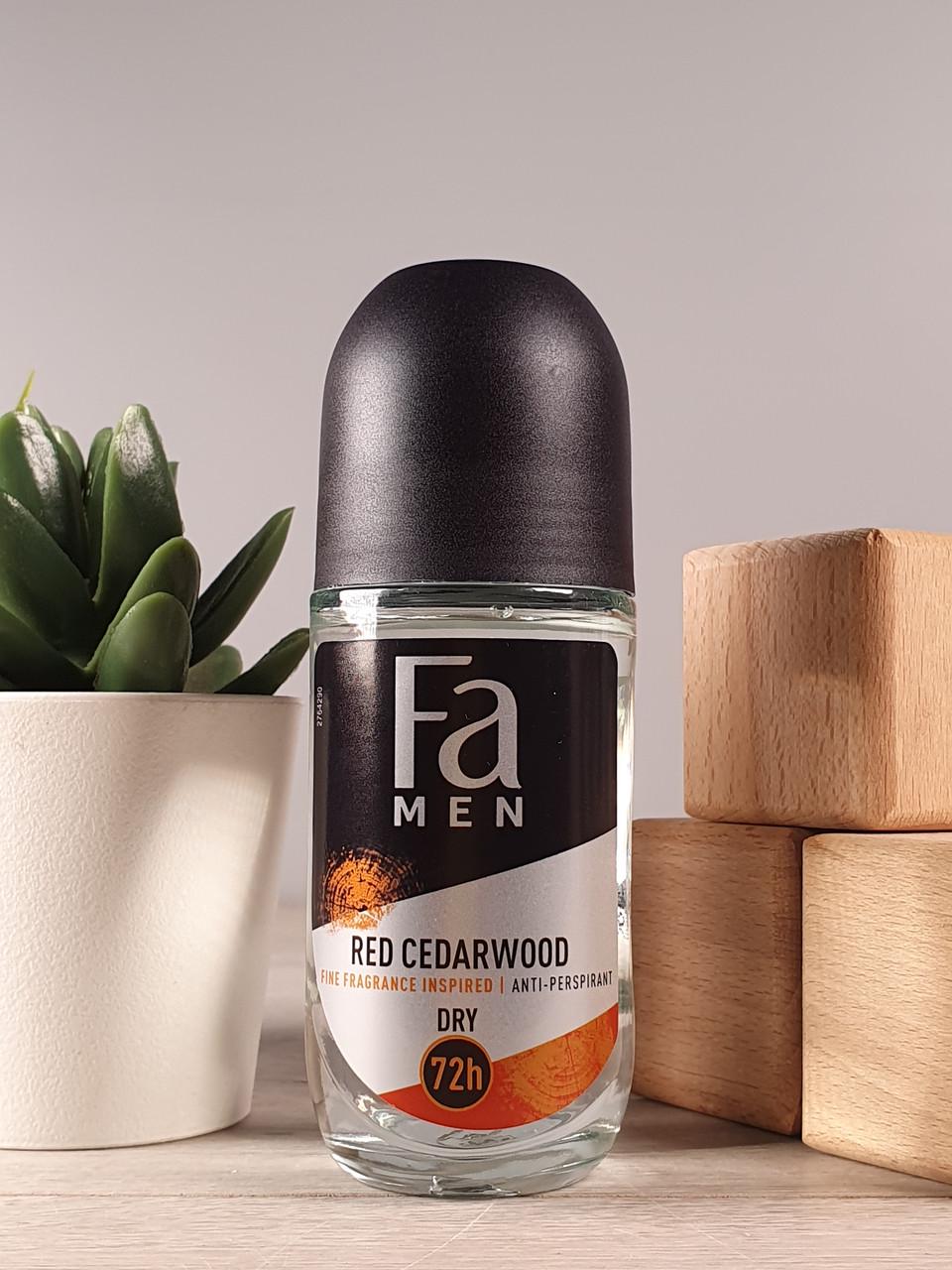 Дезодорант кульковий Fa Men Red Cedarwood із ароматом черв'яного кедра 50 мл (1882911424)