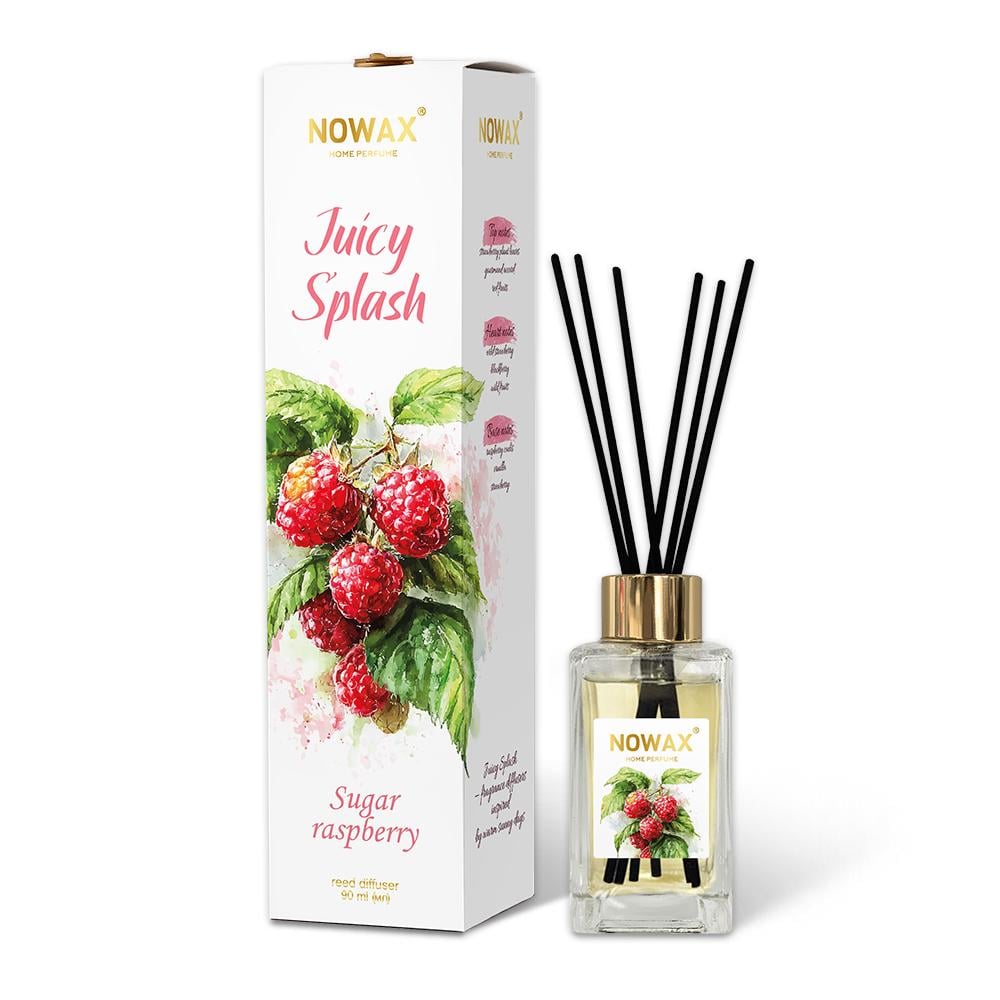 Аромадиффузор з паличками Nowax Juicy Splash Sugar Raspberry 90 мл (NX00176)