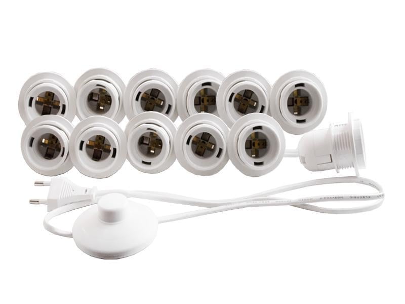 Подсветка гримировочного зеркала светодиодная LEDUA врезная с ножным выключателем 12 шт. E14 Белый (6549)