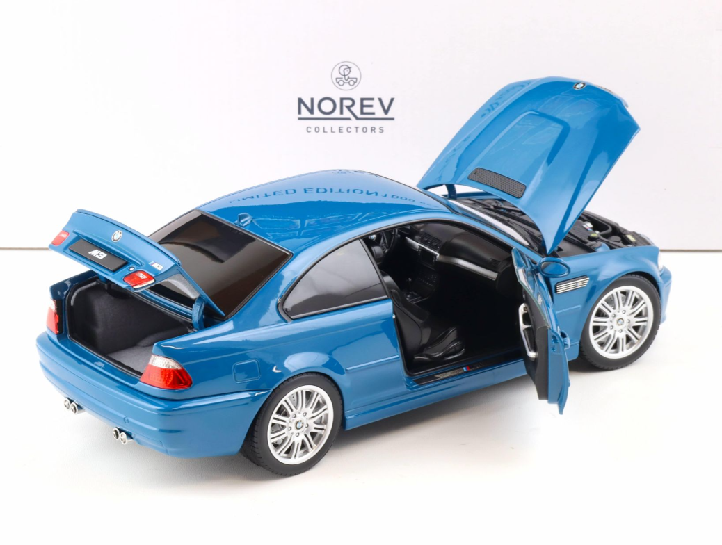 Модель автомобиля Norev 1:18 BMW M3 E46 Coupe 2000 Laguna Seca Blue (183001) - фото 3 Модель автомобиля Norev 1:18 BMW M3 E46 Coupe 2000 Laguna Seca Blue (183001) - фото 3