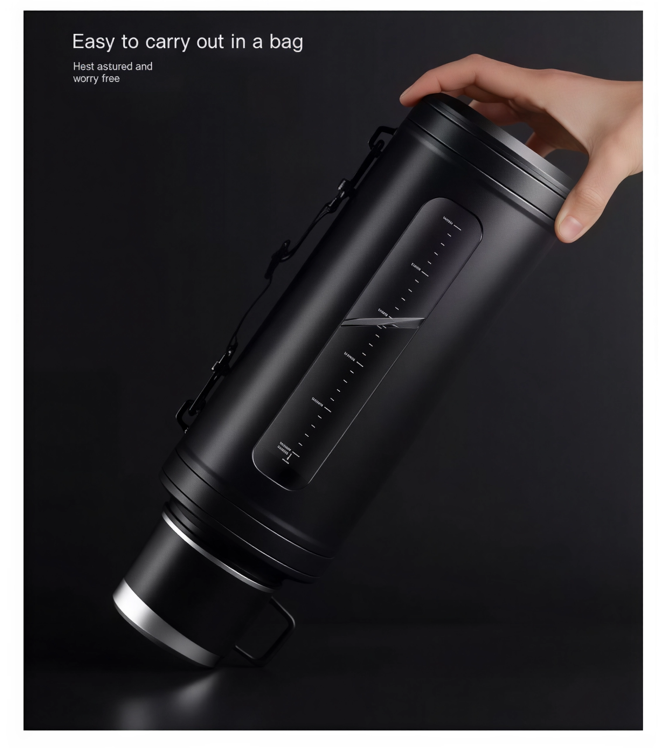 Термос с двойными стенками BPA free прозрачное окно 1000 мл Черный (2843677204) - фото 6 Термос с двойными стенками BPA free прозрачное окно 1000 мл Черный (2843677204) - фото 6