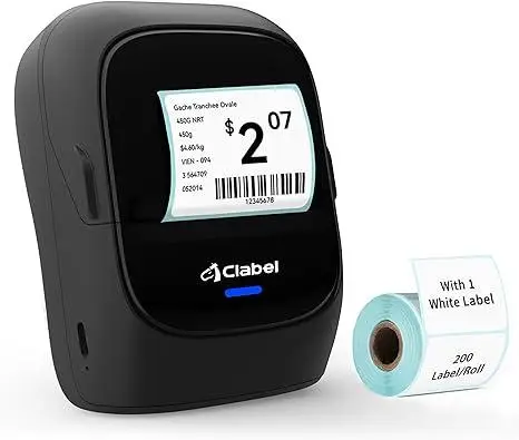 Термопринтер портативный этикеток Clabel Label Printer CT221B Bluetooth