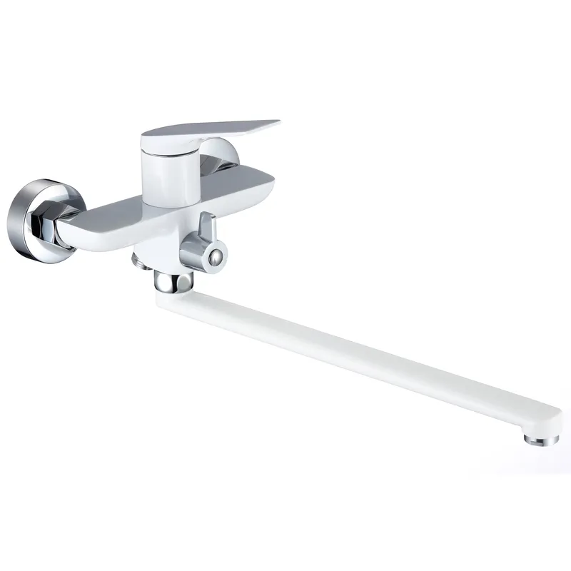 Змішувач для ванни MIXXUS Premium DERBY 006 Euro WHITE-CHROME (MI6614)