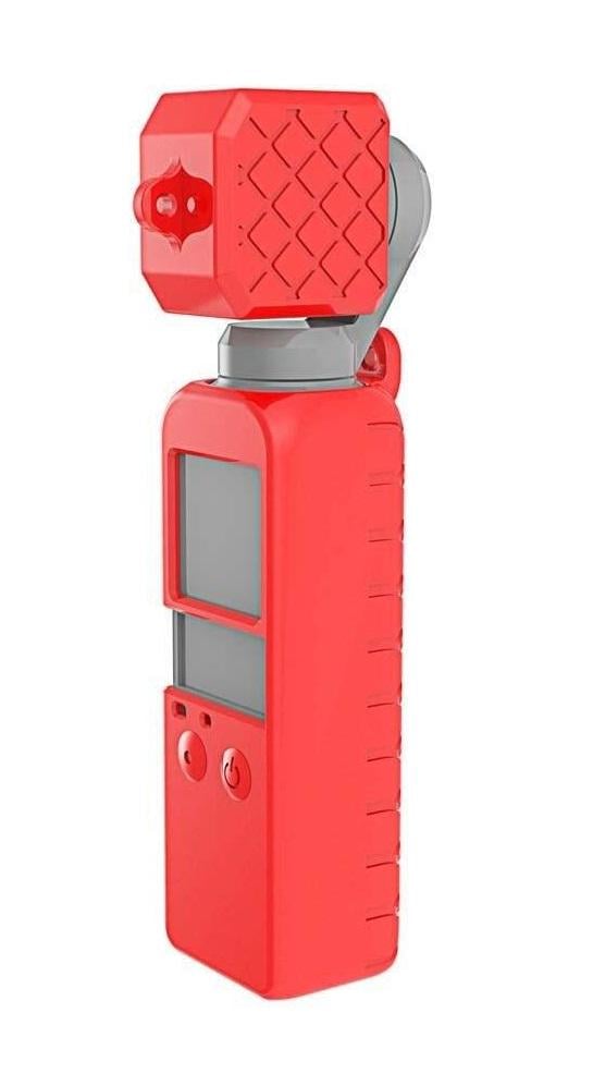Чехол силиконовый для камеры и крышка-колпачок для DJI Osmo Pocket XT-533 Красный