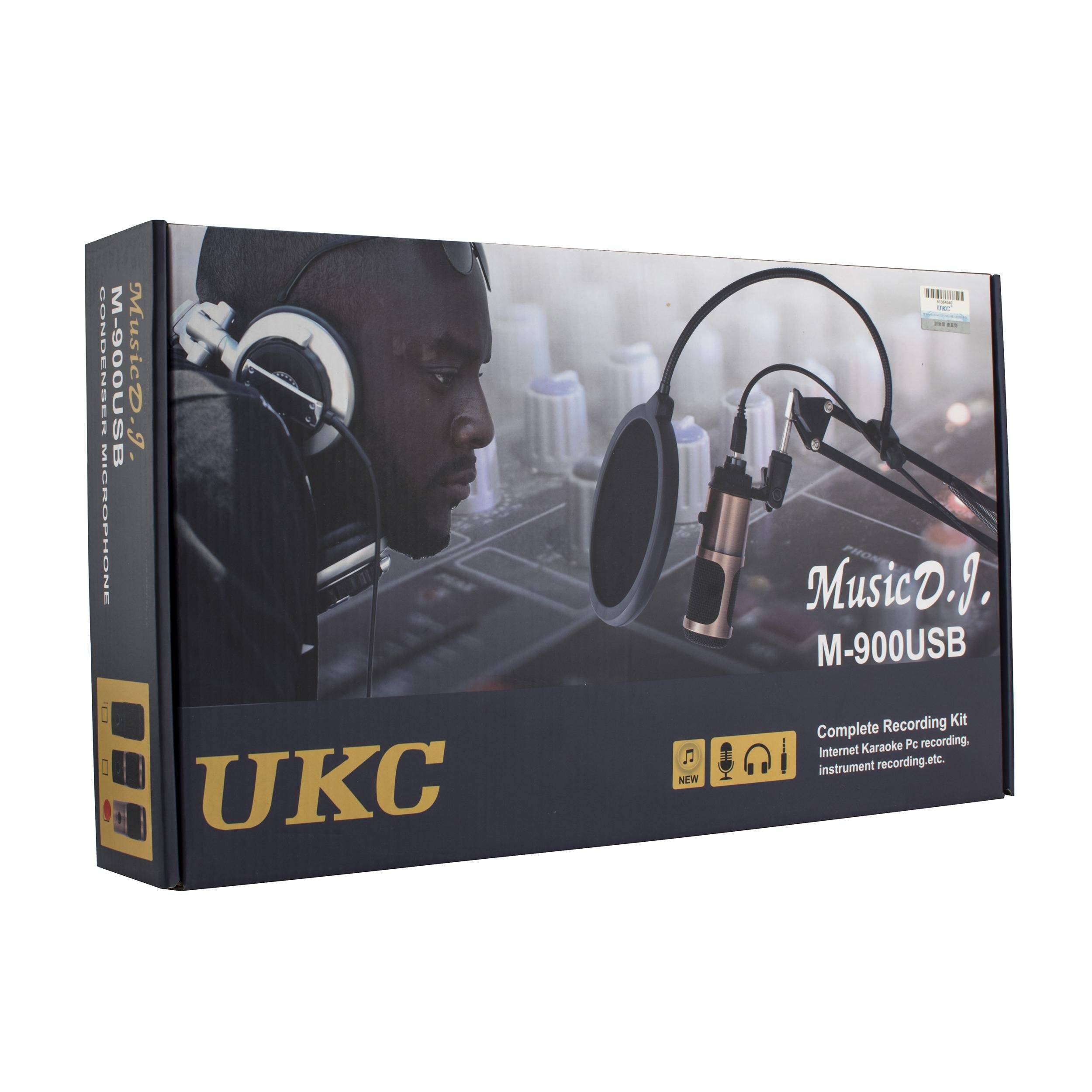 Микрофон студийный UKC Music D J M-900USB со стойкой Бронзовый (G101001293) - фото 5 Микрофон студийный UKC Music D J M-900USB со стойкой Бронзовый (G101001293) - фото 5