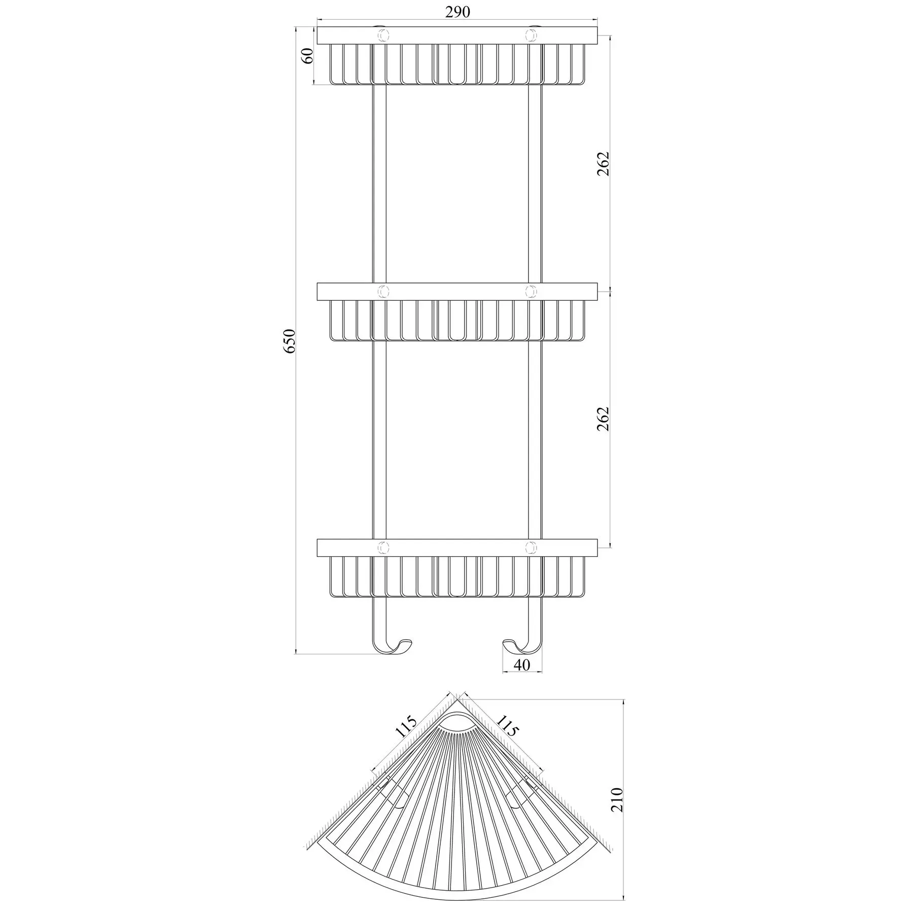 Полка угловая TOPAZ 4115-3 (GSR-000021260) - фото 3