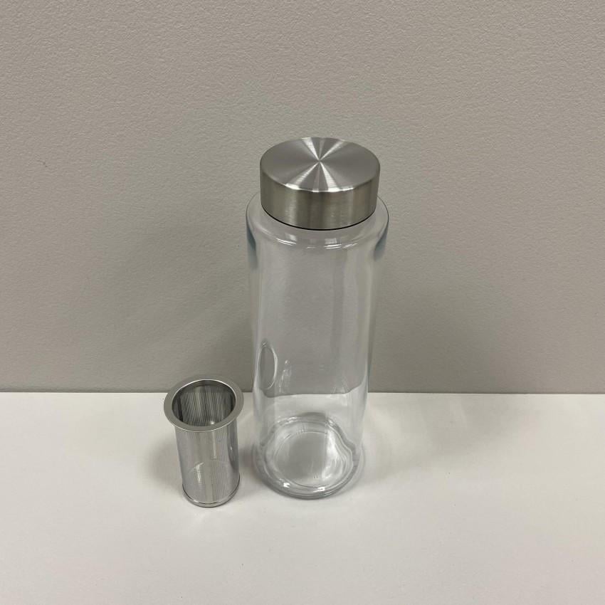 Бутылка для воды Simax Pure Aqua Bottle s10120/МЕТ с металлической крышкой и ситечком 1 л (2365601405) - фото 2