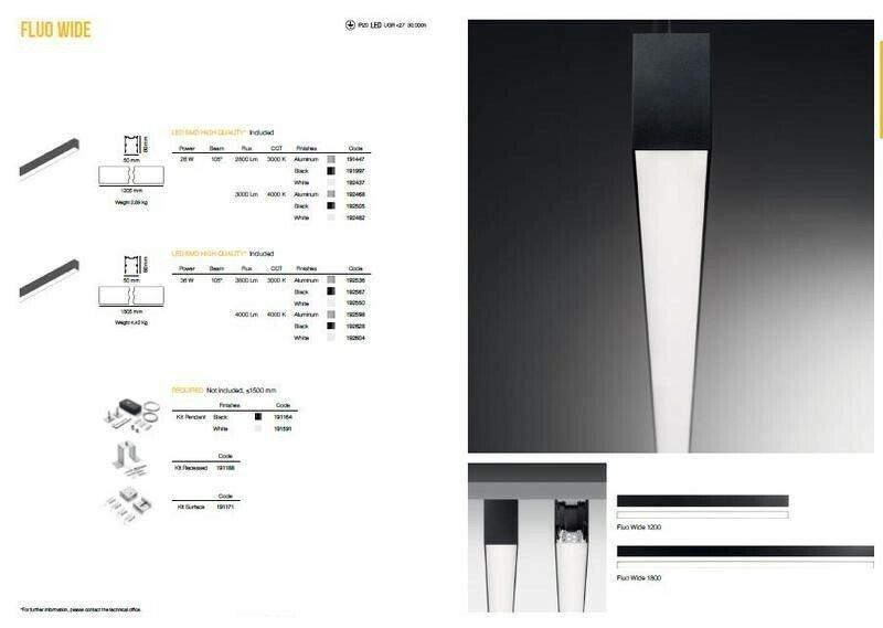 Потолочный светильник Ideal Lux Fluo Wide 1800 3000K White (192550) - фото 9