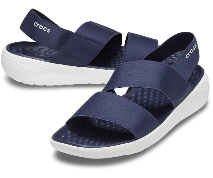 Сандалії Crocs LiteRide Stretch р.W7/EUR 37-38 Navy/White (10995986) - фото 1