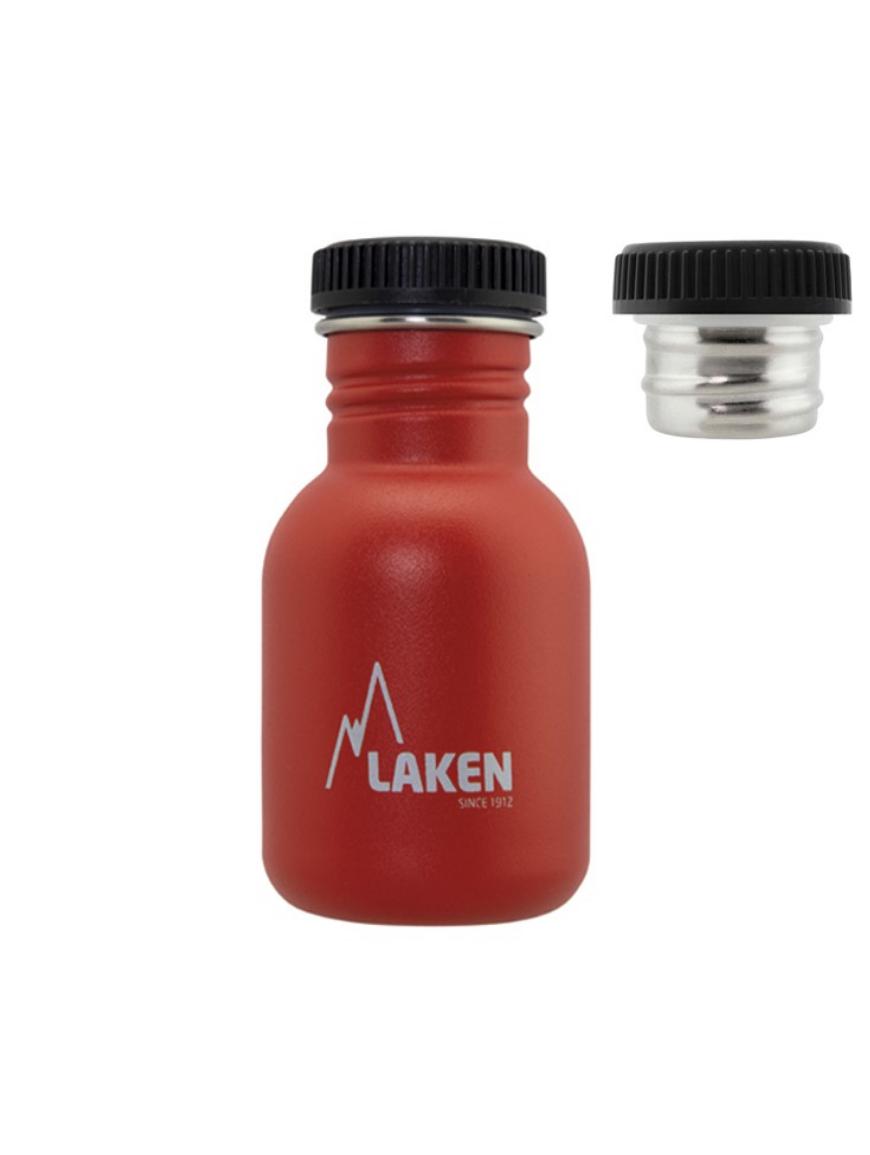 Бутылка Laken Basic Steel Bottle 0,35L P/S Cap Red (1004-BSA35RO)