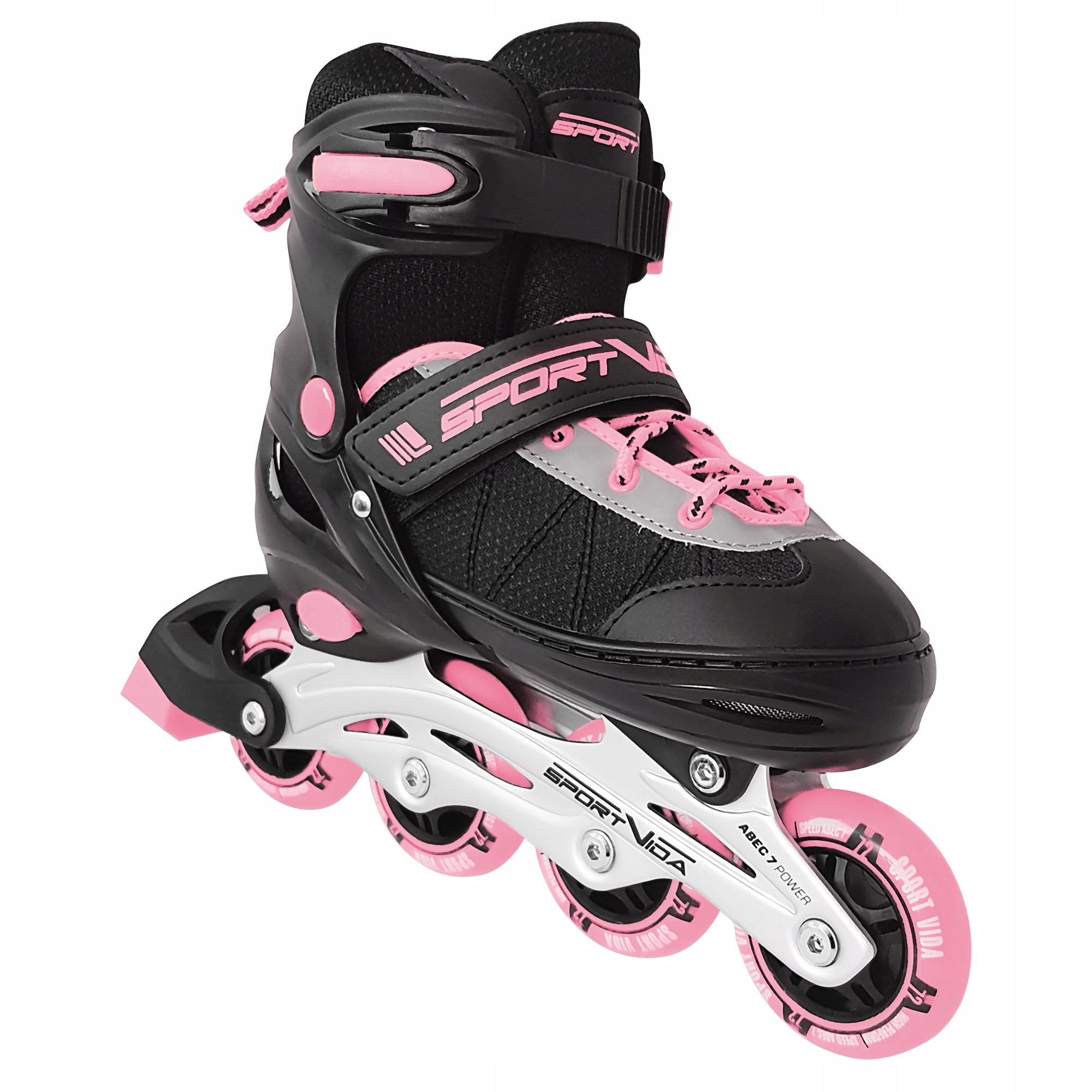 Роликовые коньки SportVida SV-UP0004 Size 38-41 Black/Pink - фото 2